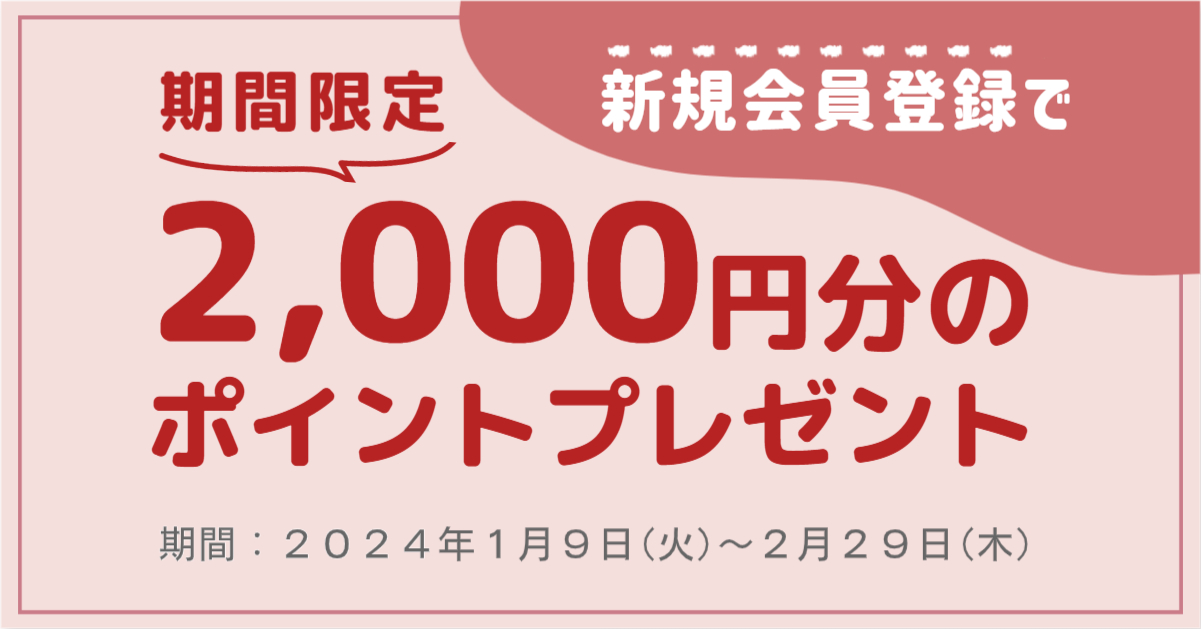 2,000円分ポイントプレゼントキャンペーン