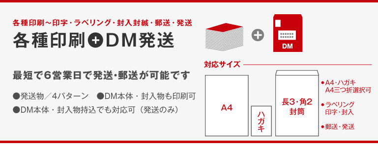 DM発送＋印刷