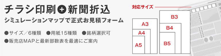 チラシ印刷＋新聞折込